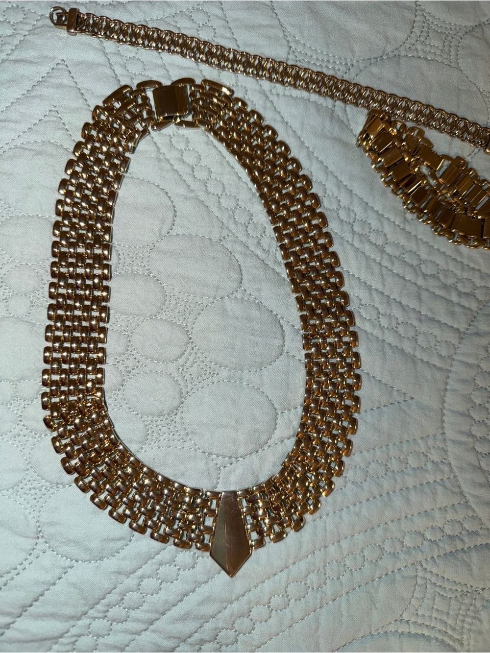 Gold-Tone Multi-Row Statement Necklace